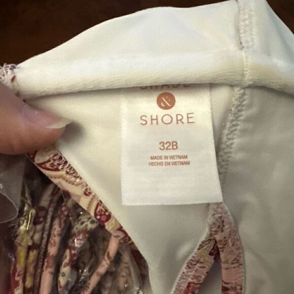 Shade & Shore Women's Hardware Cut Out Longline Bikini Top NWT 32B - Picture 6 of 10